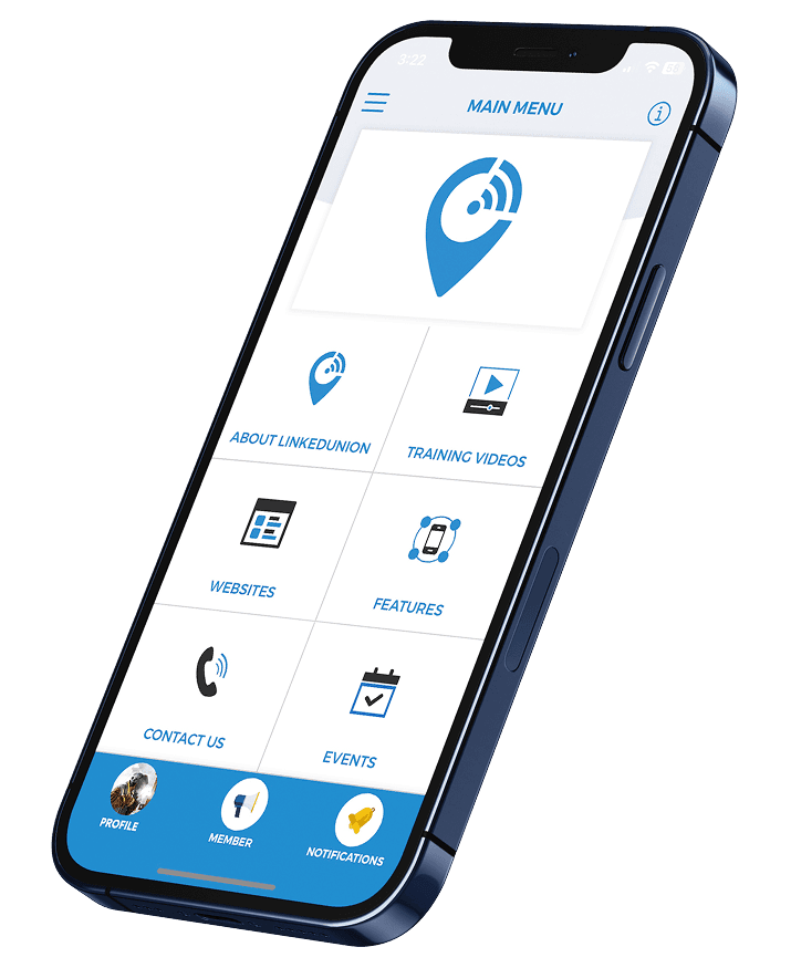 LinkedUnion mobile app screens
